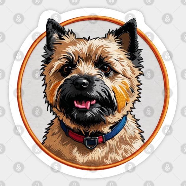 Cairn Terrier Embroidered Patch Sticker by Xie